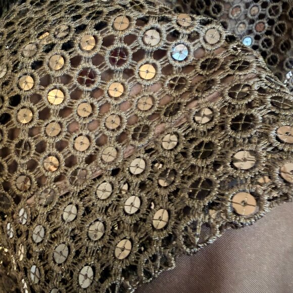 Lilly Pulitzer Black Sequin Lace Shift Dress – Size 10 - Picture 6 of 12